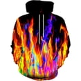 thumbnail image 3 of Hommes Femmes Sweat à Capuche 3D Mode Manches Longues avec Poche, 3 of 4