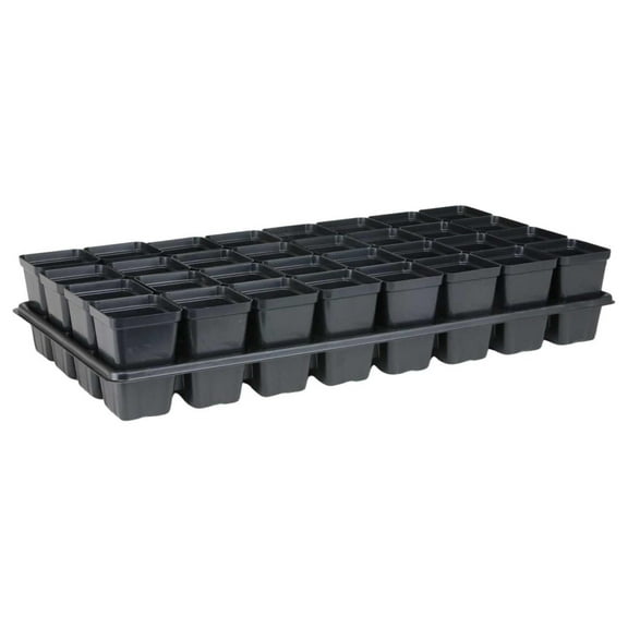 Extra Strength 32 Cell Seedling Starter Trays w/Inserts, 2 Pack, for Seed Germination, Plant Propagation, Growing Trays, Planting Starter 2 Trays 64 Pots