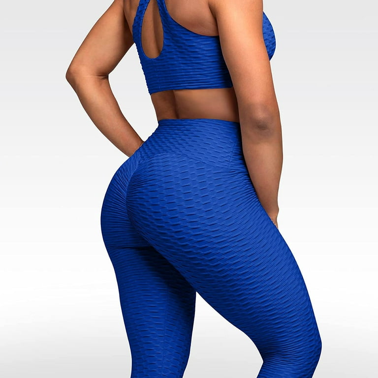 Royal Blue Butt Lifting Yoga Pants for Women Gym Clothes Womens