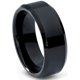 Tungsten Wedding Band Ring 8mm for Men Women Comfort Fit Black Beveled Edge Polished Lifetime Guarantee – image 2 sur 5
