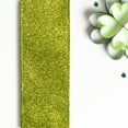 thumbnail image 4 of Northlight Shimmering Solid Christmas Wired Craft Ribbon - 2.5" x 10 Yards - Lime Green, 4 of 6
