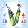 thumbnail image 2 of 29oz Insulated Water Bottle with Tea Infuser, Stainless Steel Travel Mug, Liquid & Marble Print, 2 of 6