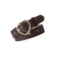 thumbnail image 1 of Ceinture en Cuir PU pour Femmes Pantalon Taille Réglable pour Fête Robe Marron, 1 of 9