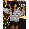 thumbnail image 4 of Pour g et PL Chandail de Noël Laid à Manches Lanterne pour Femmes Col Ras du Cou Hauts Père Noël, 4 of 7