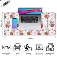 thumbnail image 5 of Long Mouse Pads for Desk,White Cow Strawberry Cow Pattern Desk Mats on Top Of Desks, Desk Mouse Pad Extra Large with 3mm Non-Slip Base and Stitched Edge for Gaming,Office,Work,Home 35.4"x15.7", 5 of 6