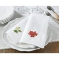 Saro Lifestyle Embroidered Fall Leaf Hemstitched Napkin (Set of 6