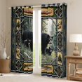 thumbnail image 2 of jejeloiu Wildlife Bear Animals Black Out Curtains,Rustic Pine Cone Curtains Pack of 2 (42x63 Each),Fishing And Hunting Bedroom Curtains For Girls Boys,Ultra Soft Home Decor, 2 of 6