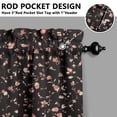 thumbnail image 5 of Pioneer Kitchen Curtains and Valance Set 24 Inch Tier Beautifl Floral Flower Curtains Small Drapes for Cafe Living Room Bathroom Farmhouse 3 Pieces Set Rod Pocket, 5 of 6
