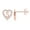 Rose Gold, variant on AUNOOL Heart Initial Stud Earrings for Women 14K Gold Plated 925 Sterling Silver Post Hypoallergenic Cubic Zirconia Love Heart Stud Earrings for Women