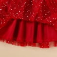 thumbnail image 6 of xfsWaSs Baby Girls Tutu Dress Toddler Ruffle Sleeveless Shiny Heart Prints Birthday Princess Tulle Dresses Stylish Summer Party Dress 9-12 Months, 6 of 6