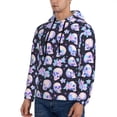 thumbnail image 3 of Sikiie crystal flower Skull Men's Hoodie, Essentials Hoodie, Sweatshirt, Pullover Hooded Sweatshirt for Men-X-Large, 3 of 7