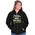 thumbnail image 5 of Military Logo Proud US Army Mother Zip Hoodie Sweatshirt Women Brisco Brands X, 5 of 6