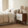 thumbnail image 4 of Black Modern Bedroom Nightstand with Minimalist Design and Metal Frame, 4 of 5