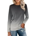 thumbnail image 2 of Uooqdmx Long Sleeve Shirts for Women Blouses for Women Dressy Casual Summer Tops Loose Side Split Blouse Tunic Womens Fall Tops H L, 2 of 4