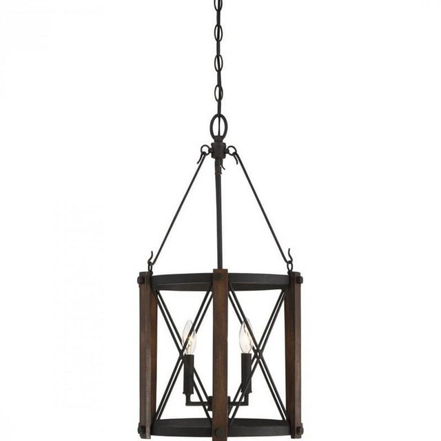 Quoizel Cage à Baron avec 3 Lumières en Marcado Noir