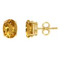 thumbnail image 2 of Oval Citrine Earrings in 14k Yellow Gold, 2 of 5