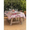 thumbnail image 4 of 60x120 Inch Outdoor Tablecloth with Umbrella Hole Zipper Rectangle Light Pink Spring Easter Rectangular Tablecloths Outside Waterproof Bunny Eggs Floral Botanical Patio Table Cover for Picnic Party, 4 of 8