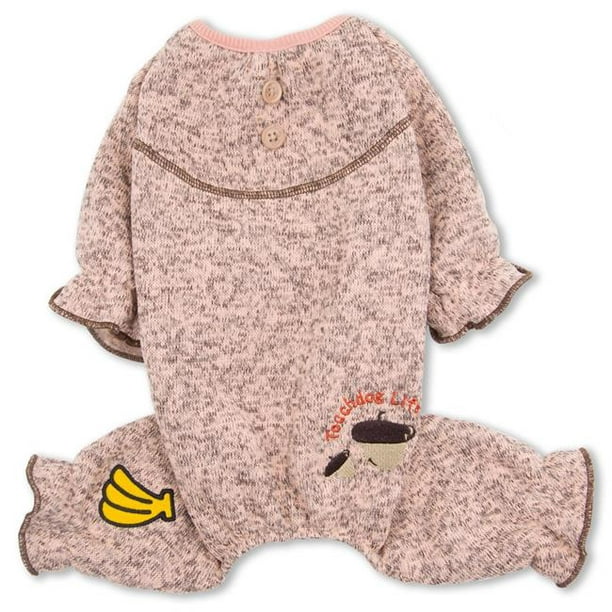 Bark-Zz Designer Pyjama Combinaison Thermique pour Animaux de Compagnie &44; Rose - Petit
