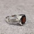 thumbnail image 3 of Red Garnet Ring, Silver Jewelry, 925 Silver Ring, Father's Day, AAA Natural Garnet, January Birthstone Ring, Heavy Mens Ring, Spiritual Healing Gemstone, Christmas, Designer Mens Ring, 3 of 6