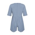 thumbnail image 5 of MORTTIC Women's Casual Summer Romper Short Sleeve V-Neck Jumpsuit with Pockets for Comfortable Everyday Wear, XL, 5 of 6
