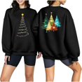 thumbnail image 3 of Taqqpue Women Christmas Sweatshirt Vintage Funny Xmas Tree Graphic Fleece Linend Pullovers Fall Winter Crewneck Oversized Long Sleeve Tops Ugly Christmas Sweater for Women, 3 of 7