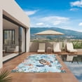 thumbnail image 3 of Sea Turtle Outdoor Rug for Patio/Deck/Porch, Non-Slip Large Area Rug 3 x 5 Ft, Summer Beach Coastal Nautical Coral Blue Red Indoor Outdoor Rugs Washable Area Rugs, Camping Rug Carpet Runner, 3 of 8