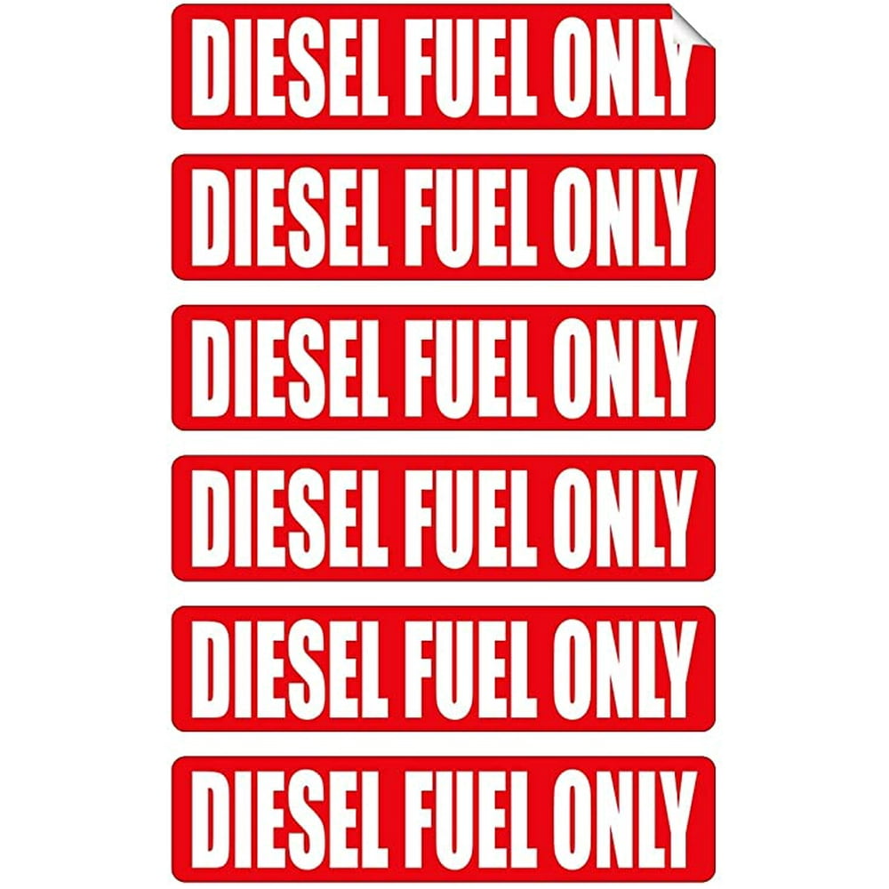 DIESEL FUEL ONLY Automotive Decals Gas Can Stickers Truck Labels