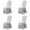 Grey, variant on 4Pcs Ruffled Skirt Dining Room Chair Slipcovers, Modern Solid Color Chair Covers Stretch Kitchen Chair Protectors for Hotel Ceremony Banquet, Washable Cover,18x21.6x18 Inch