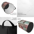 thumbnail image 2 of Pofeuu Vintage Typewriter Floral Print Laundry Basket Circular Laundry Hamper with Handle Waterproof Oxford Fabric Foldable Dirty Clothes Storage Bucket Gift Storage Basket-Medium, 2 of 6