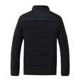 thumbnail image 4 of tklpehg Mens Coats Zipper Stand Collar Fleece Jacket Casual Warm Coats Solid Color Long Sleeve Fall Winter Clothes Fashion Outerwear (Black,XXL), 4 of 5