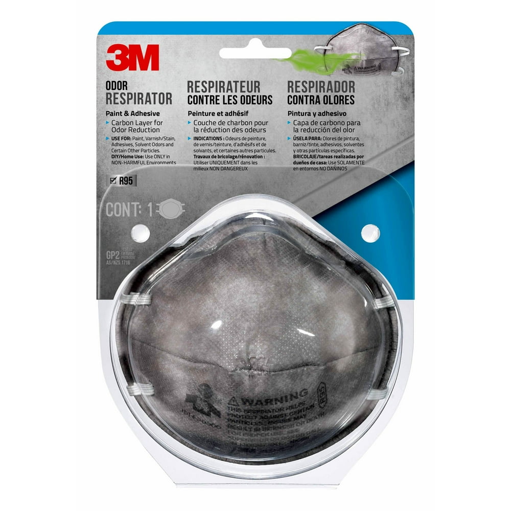 3M Paint Odor Respirator, Carbon Layer for Odor Reduction, 1 Respirator