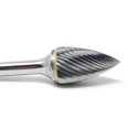 thumbnail image 5 of SG-6 Single Cut Tree Pointed 5/8" x 1" Carbide Burr Bur Tool Die Grinder Bit 1/4" Shank, 5 of 6