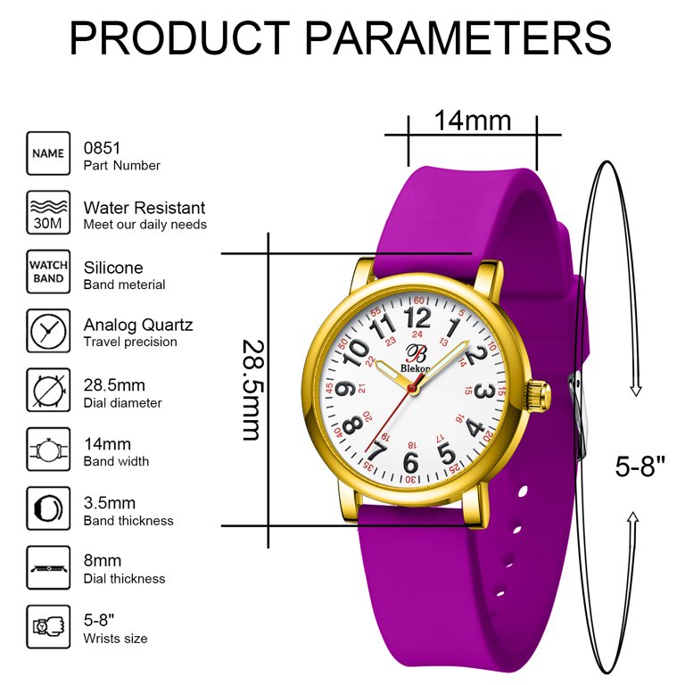 Blekon Original Petite Nurse Watch for Medical Professionals  display picture 3
