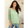 thumbnail image 4 of Roaman's Women's Plus Size Crochet Sweater With Starburst Pattern, 4 of 4