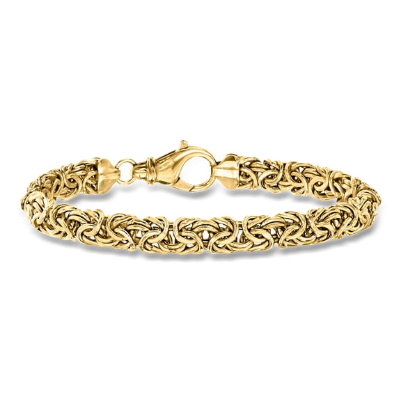 Ross-Simons 18kt Gold Over Sterling Silver Small Byzantine Bracelet, Women's, Adult