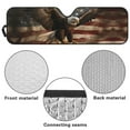 thumbnail image 6 of Garronmavis Windshield Sun Shade for 2007-2023 Wrangler Rubicon Sahara TJ JK JKU 2 & 4 Door-Blocks UV Rays Sun Visor Protector,USA Flag and Eagle Design Car Sun Shade Keep Your Vehicle Cool, 6 of 6