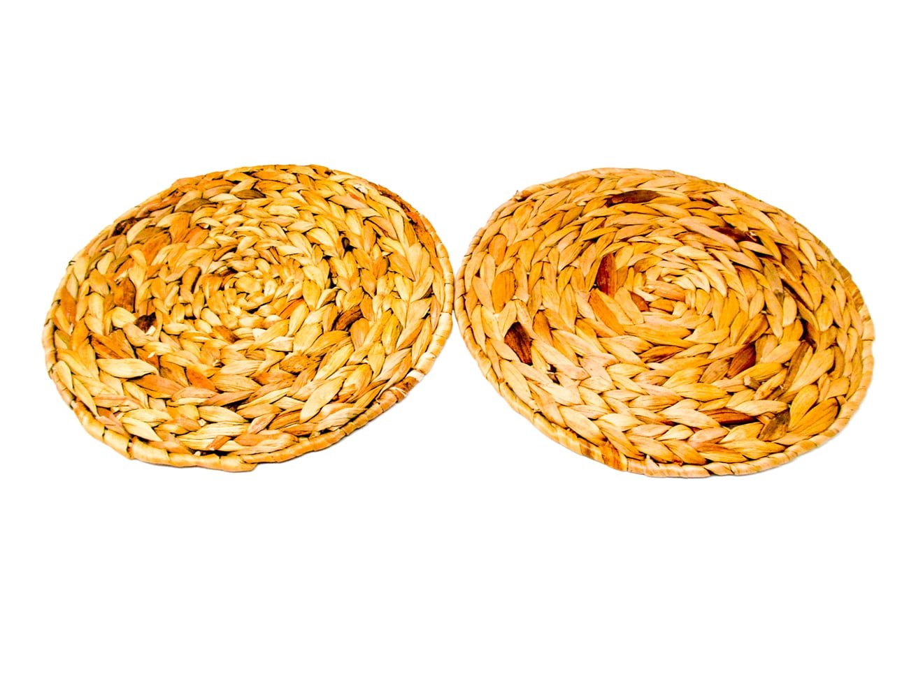 Wicker Round Woven Hyacinth Placemats by Trademark Innovations (Set of 4)