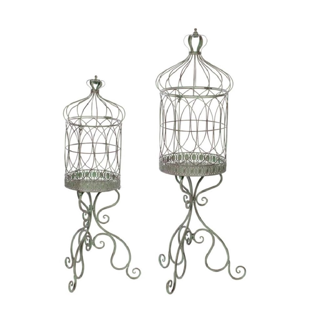 Set of 2 Delicate Fine Chicken Wire Decorative Bird Cage