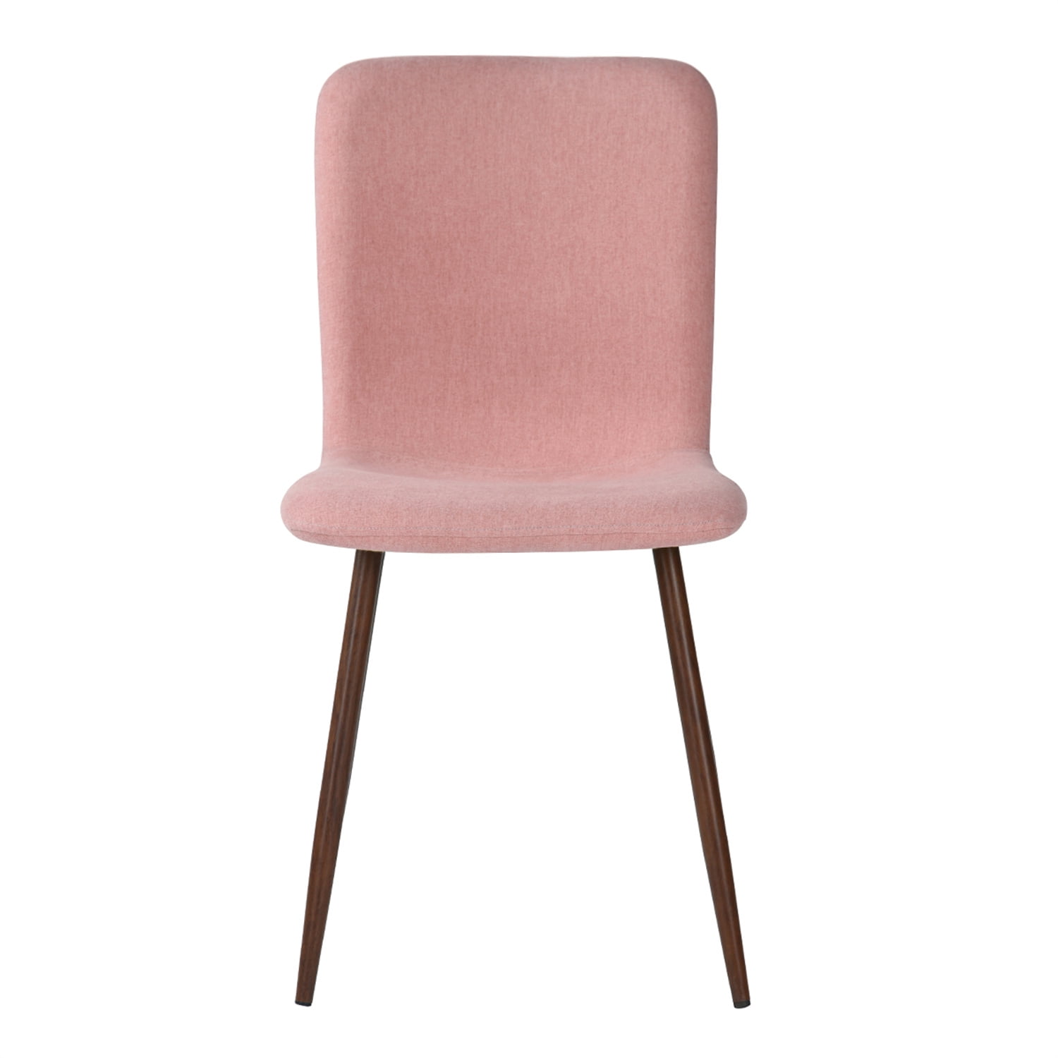 Kepooman Frech Style Dining Chair Upholstered Seat with Solid Wood Leg for Kitchen Dining Living Room and Office, Pink Kepooman Frech Style Dining Chair Upholstered Seat with Solid Wood Leg for Kitchen Dining Living Room and Office, Pink