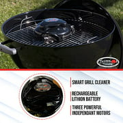Grillbot Automatic Grill Cleaning Robot BBQ Brush and Scraper, Barbecue Cleaner Grilling Accessories Tools, Nylon Grill Brushes, Carrying Case Included, Black