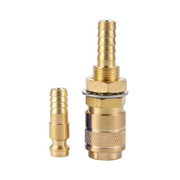 Hugtrwg Adaptador Gas Refrigerado Por Conector Rápido para Soplete Soldadura MIG TIG (latón)