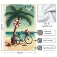 thumbnail image 3 of 2 Pcs Funny Kitchen Towels,Beachscene Bike Palm Microfiber Dish Towels,Kitchen Tea Towels,Kitchen Towel Set (18" X 26"), 3 of 3