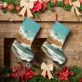 thumbnail image 6 of Picia Coastal Palm Beach for 18in Christmas Stockings, Xmas Stocking for Kids, Holiday and Family Stocking for Fireplace or Party Decoration, 6 of 7