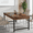 Walnut, variant on Finmind 55" Small Conference Table, Industrial Meeting Table with Metal Frame for Office, Seminar, Business, Walnut