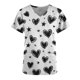 thumbnail image 2 of TaTaai Valentine Graphic Women Scrub Top Soft Cotton Relaxed Fit Short Sleeve V Neck Front Pocket Breathable Comfort Medical Work Casual Blouse Gift, 2 of 5