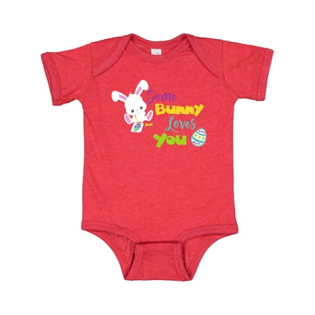 

Inktastic Some Bunny Loves You White Bunny Easter Egg Gift Baby Boy or Baby Girl Bodysuit