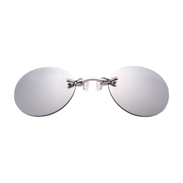 Lunettes de Cyclisme Rétro Rondes à Clipser pour Hommes – Lunettes de Soleil Sans Monture Style Trois Couleurs 2024