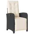 thumbnail image 2 of vidaXL Chaises de Jardin Inclinables d'Extérieur 2 Pcs avec Repose-Pieds - Rotin Poly Noir, 2 of 5