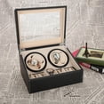 thumbnail image 3 of Peahefy Electric Watch Winder,Watch Winder for 4 Automatic Watches + 6 Grids Watch Storage Case Quiet Motor Multiple Rotation, Watch Winder Box, 3 of 8