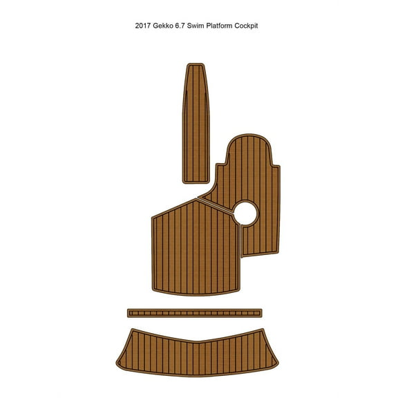 2017 Gekko 6.7 Swim Platform Cockpit Pad Boat EVA Teak Deck Floor Mat